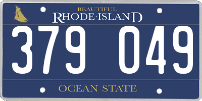 RI license plate 379049