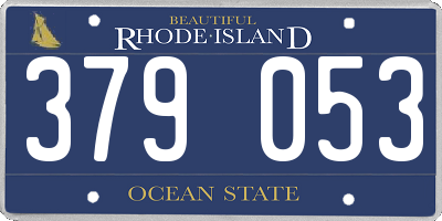 RI license plate 379053
