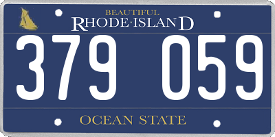 RI license plate 379059