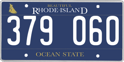 RI license plate 379060