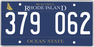 RI license plate 379062