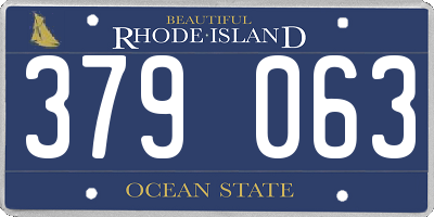 RI license plate 379063