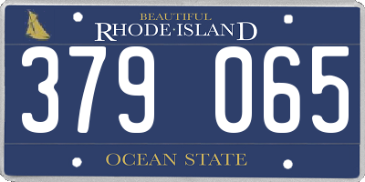 RI license plate 379065