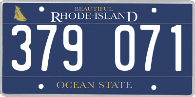 RI license plate 379071