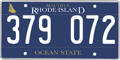 RI license plate 379072