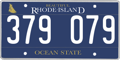 RI license plate 379079