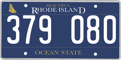 RI license plate 379080