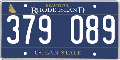 RI license plate 379089