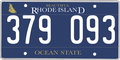 RI license plate 379093