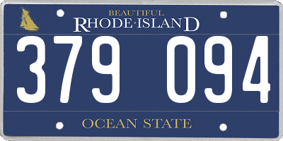 RI license plate 379094
