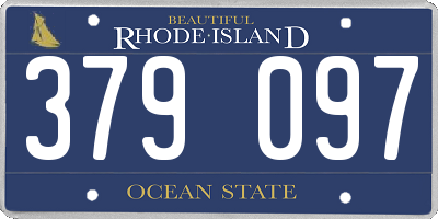 RI license plate 379097