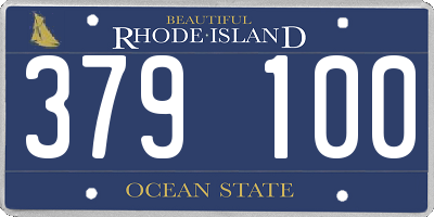 RI license plate 379100