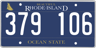 RI license plate 379106