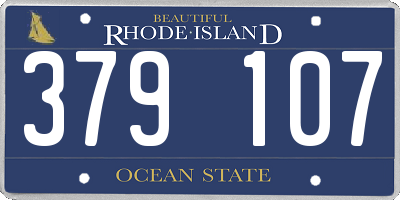 RI license plate 379107