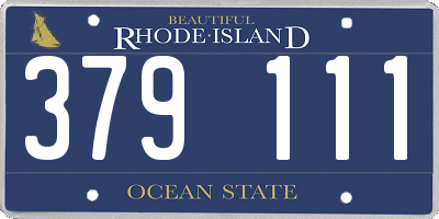 RI license plate 379111