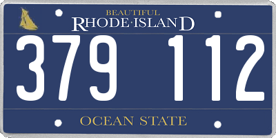 RI license plate 379112
