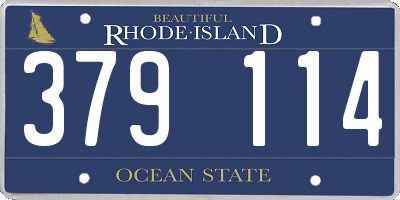 RI license plate 379114