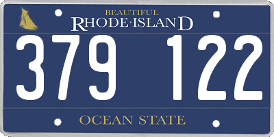 RI license plate 379122