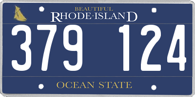 RI license plate 379124