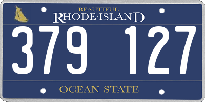 RI license plate 379127