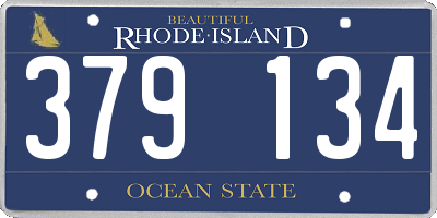 RI license plate 379134