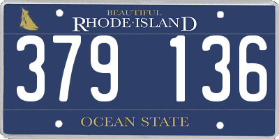 RI license plate 379136