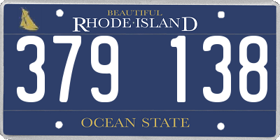 RI license plate 379138