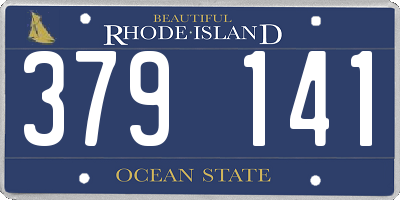 RI license plate 379141