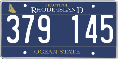 RI license plate 379145