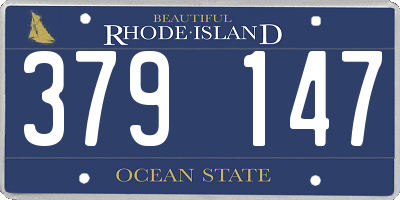 RI license plate 379147