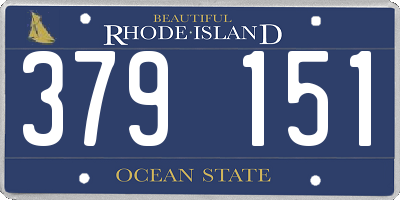 RI license plate 379151