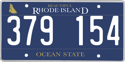 RI license plate 379154