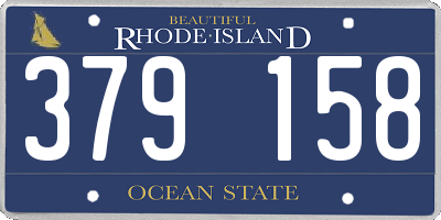 RI license plate 379158