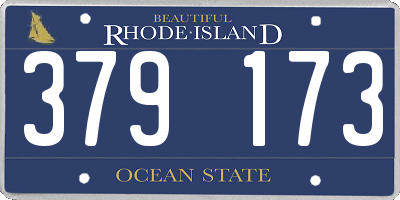 RI license plate 379173