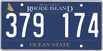 RI license plate 379174