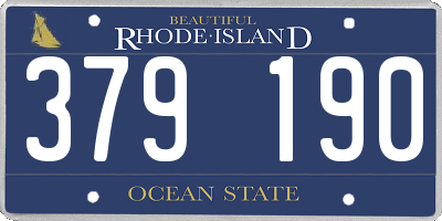 RI license plate 379190