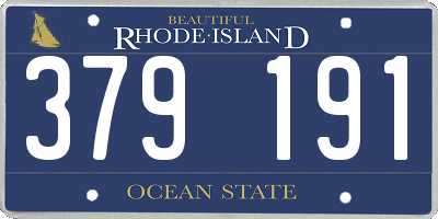 RI license plate 379191