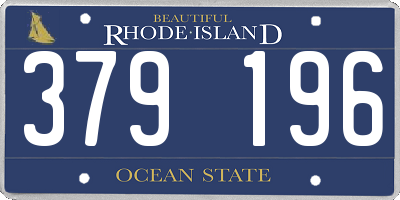 RI license plate 379196