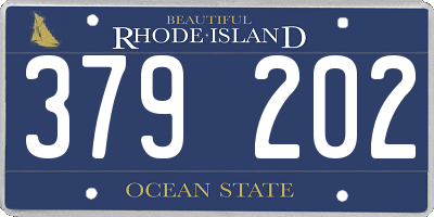 RI license plate 379202
