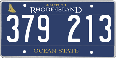 RI license plate 379213