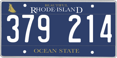 RI license plate 379214