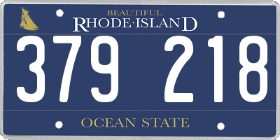 RI license plate 379218