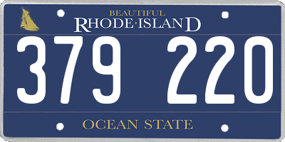 RI license plate 379220