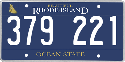 RI license plate 379221