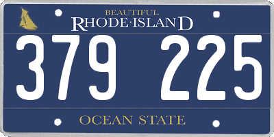 RI license plate 379225