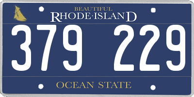 RI license plate 379229