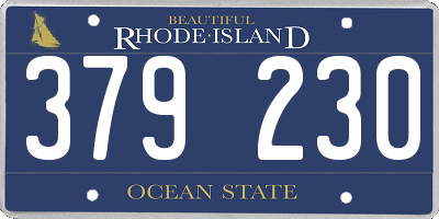 RI license plate 379230