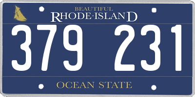 RI license plate 379231
