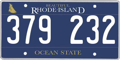 RI license plate 379232