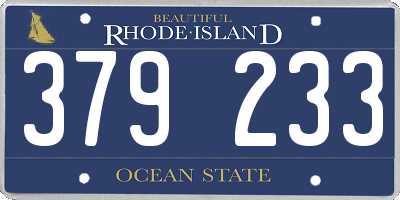 RI license plate 379233